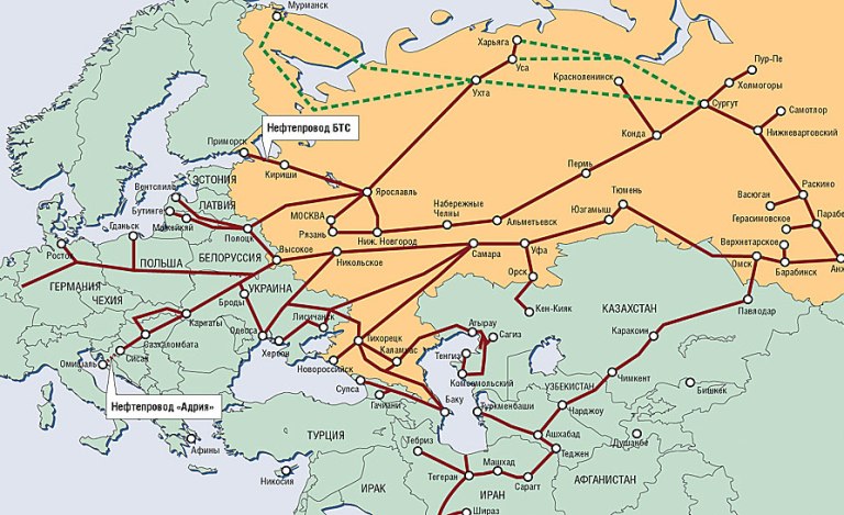 Карта газопроводов московская область