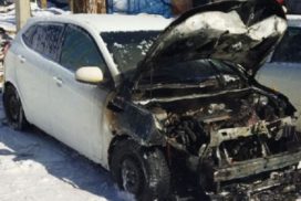 В Засвияжском районе сгорел автомобиль